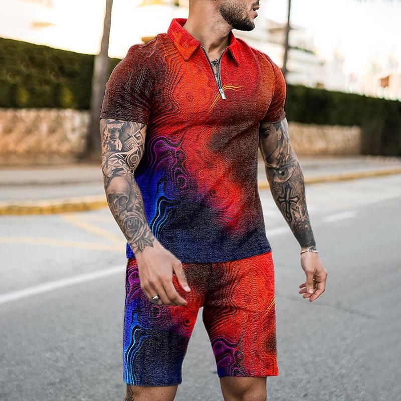 Summer Clothing Beach - Conjunto de Camiseta Polo con Cierre