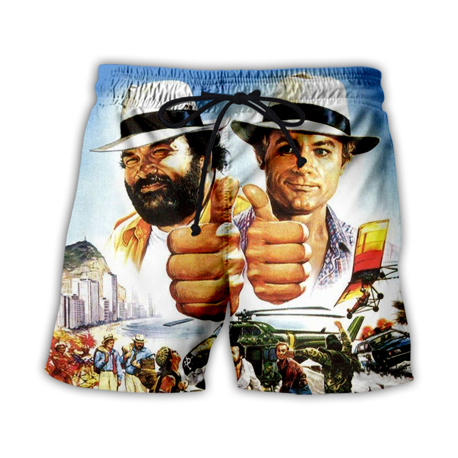 Summer Hill Clothing - Pantalones cortos de playa con estampado