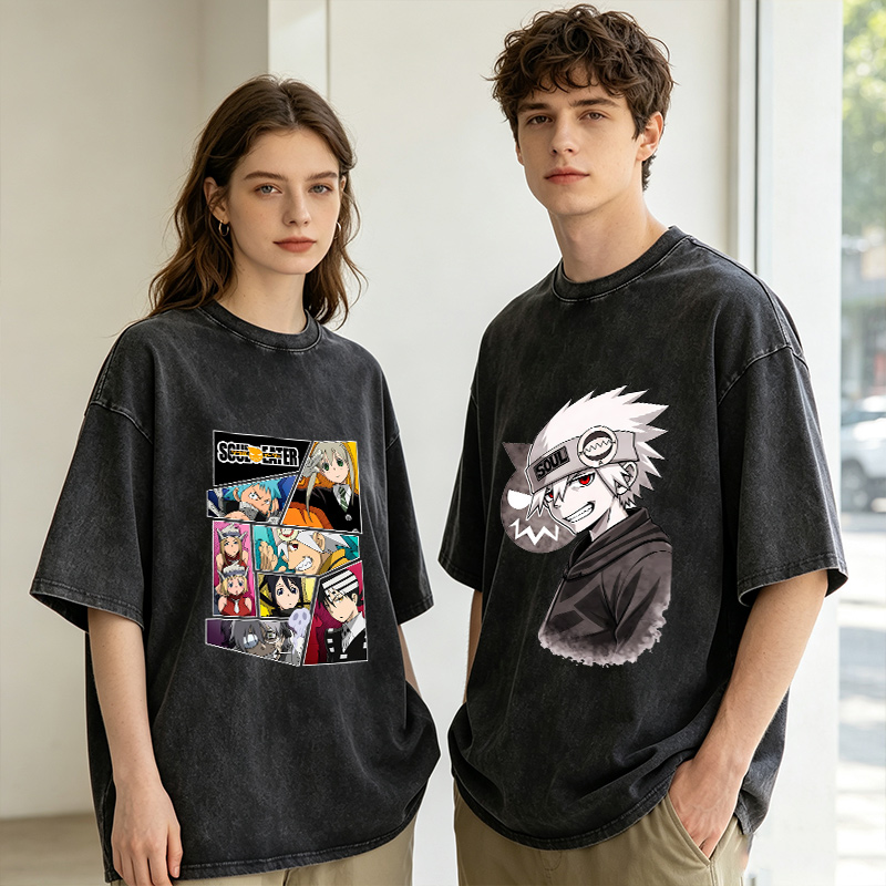 Vintage Summer Clothing Men - Camiseta Soul Eater para hombre y