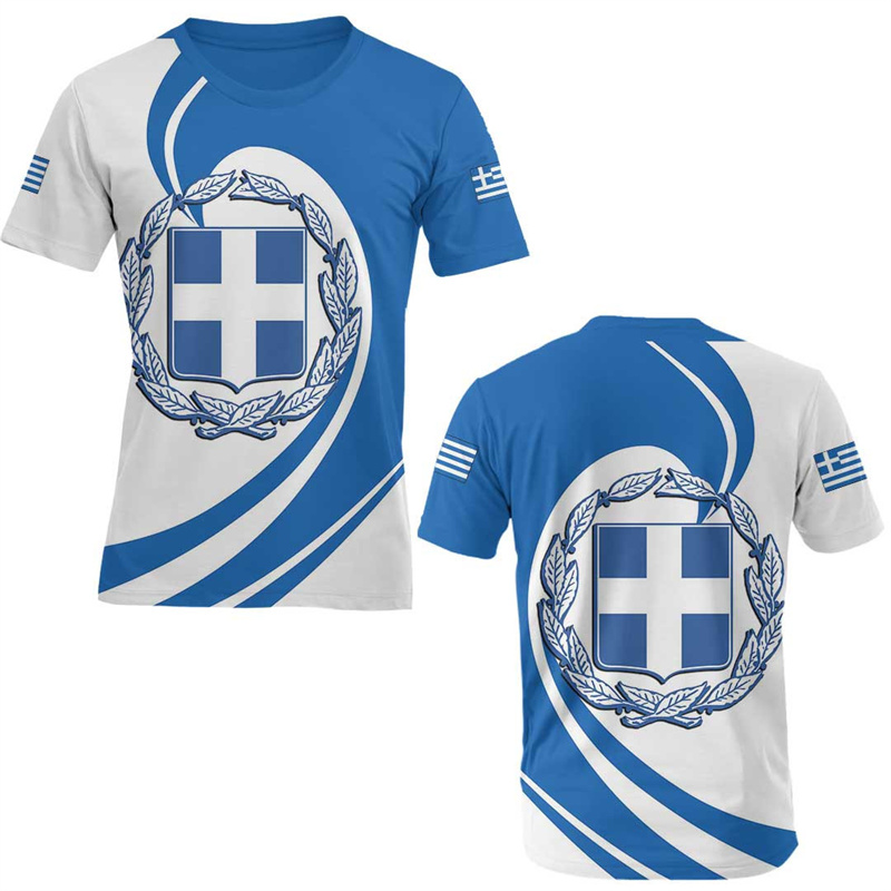 Summer Clothing For Greece - Camiseta con estampado 3d de mapa