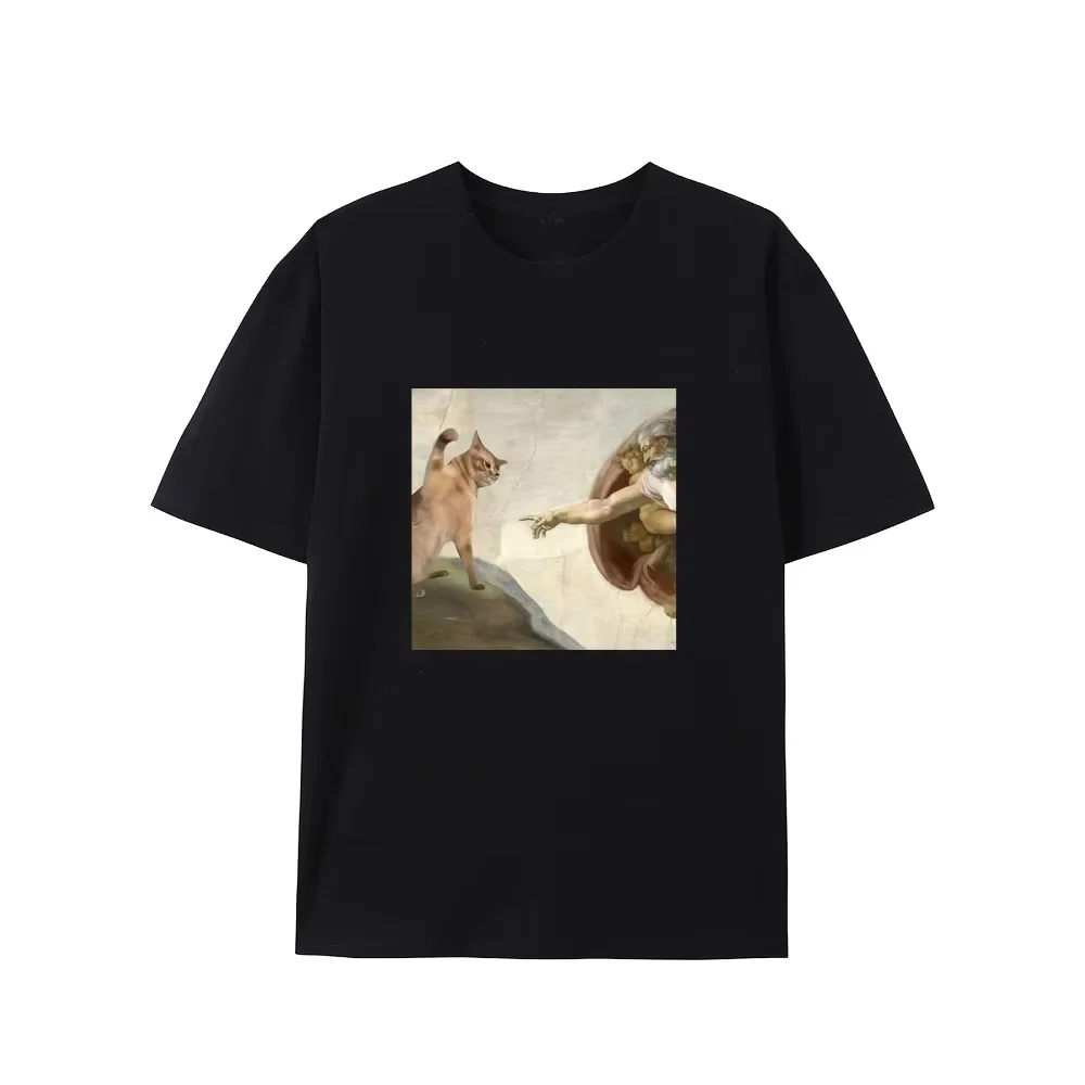 Summer Renaissance Clothing - Camiseta Creativa con Diseño de Gato