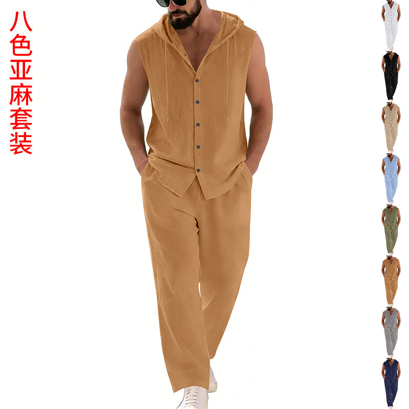 Summer Clothing Men - Conjunto de suéter con capucha y