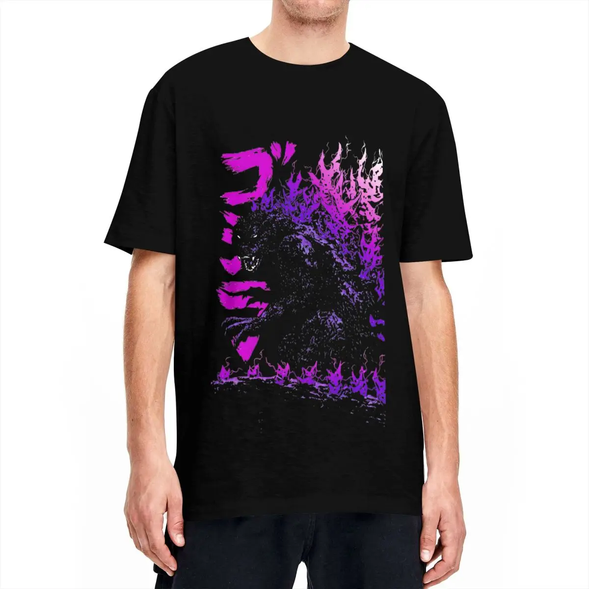 Vintage Summer Clothing Men - Camiseta de algodón Millenium Godzillas para