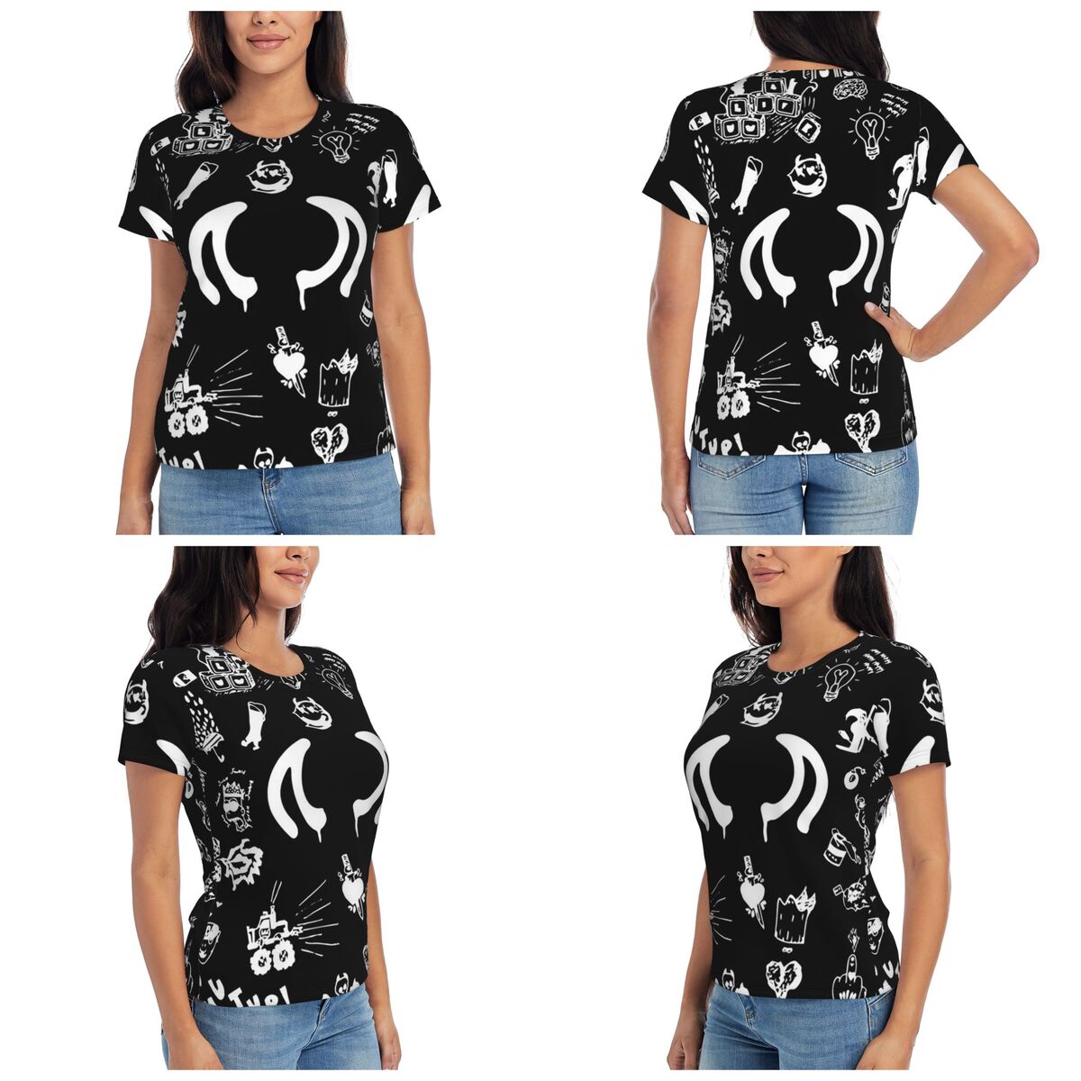 Summer Clothing Drawing - Camiseta con estampado de dibujos de