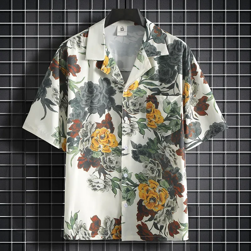 Summer Clothing For A Beach - Camisa estampada Camisa de manga corta