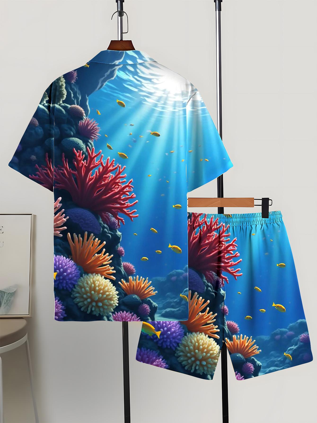 Summer Clothing Drip - Conjuntos de Camisa para Hombre, Primavera/Verano