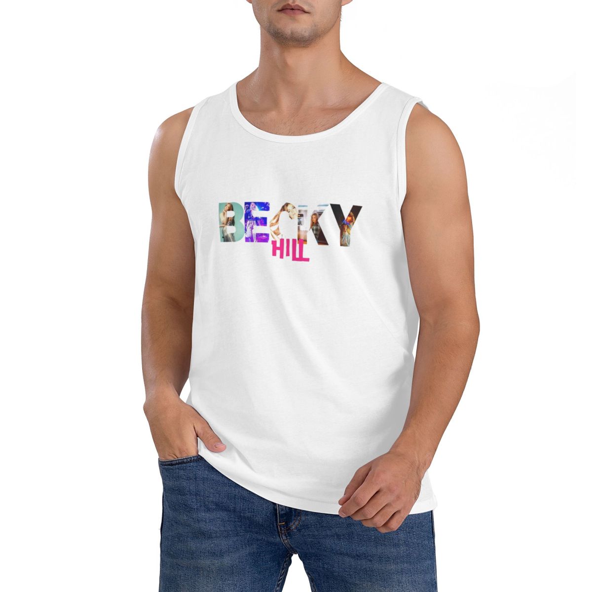 Summer Hill Clothing - Camiseta sin mangas con estampado clásico
