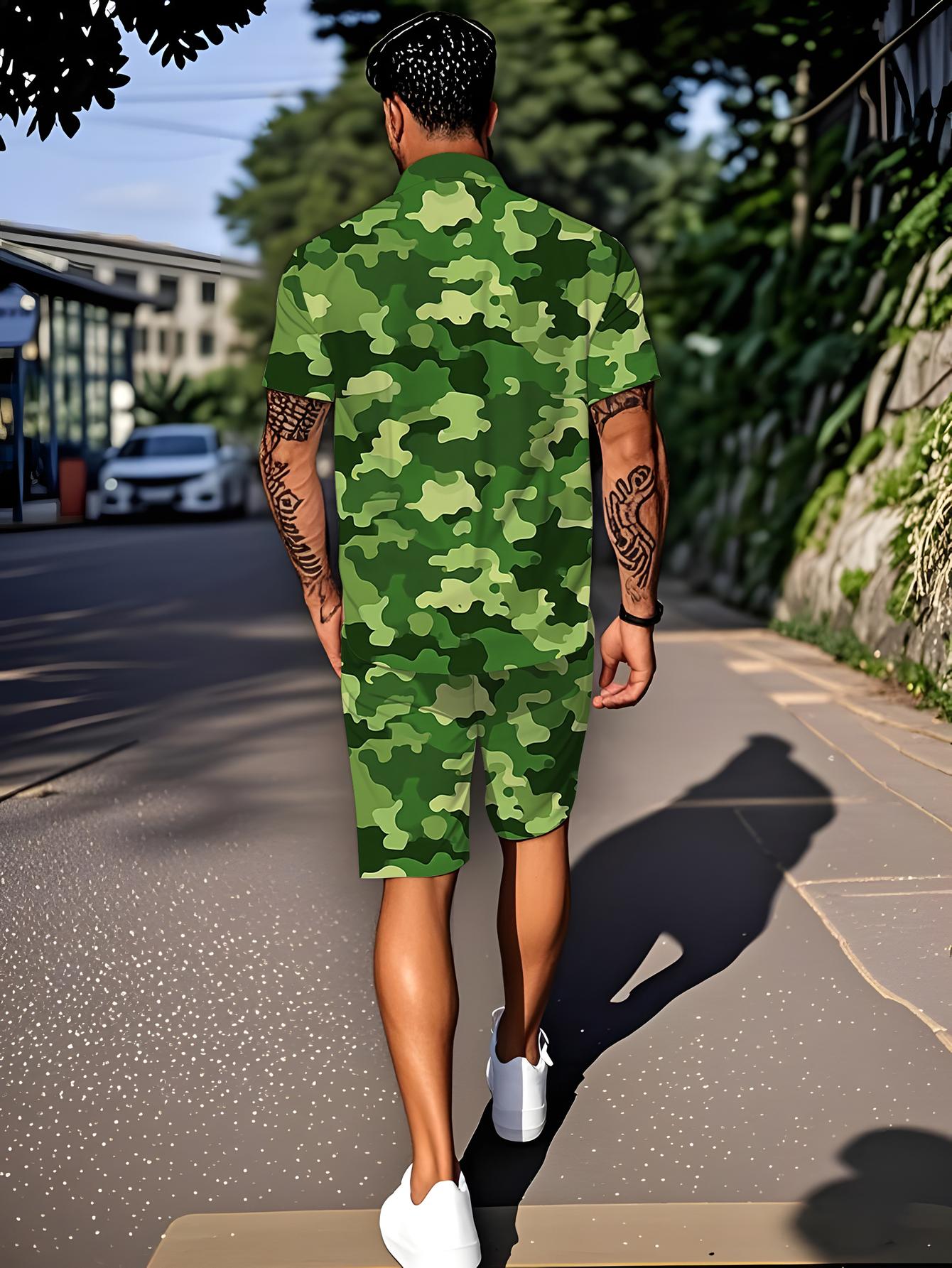 Summer Clothing Drip - Conjuntos de Camisa para Hombre, Primavera/Verano