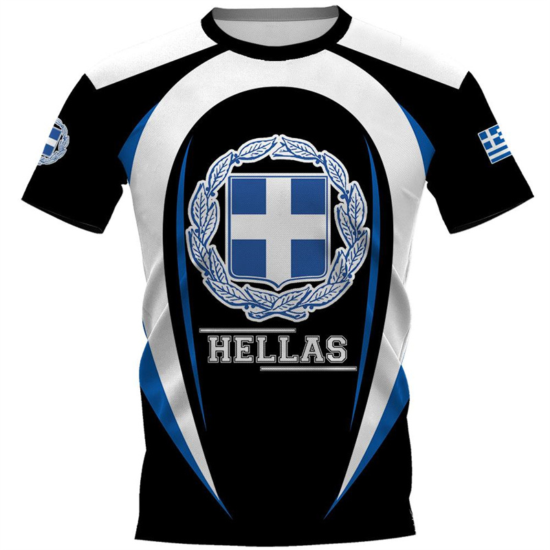 Summer Clothing For Greece - Camiseta con Gráfico del Emblema de