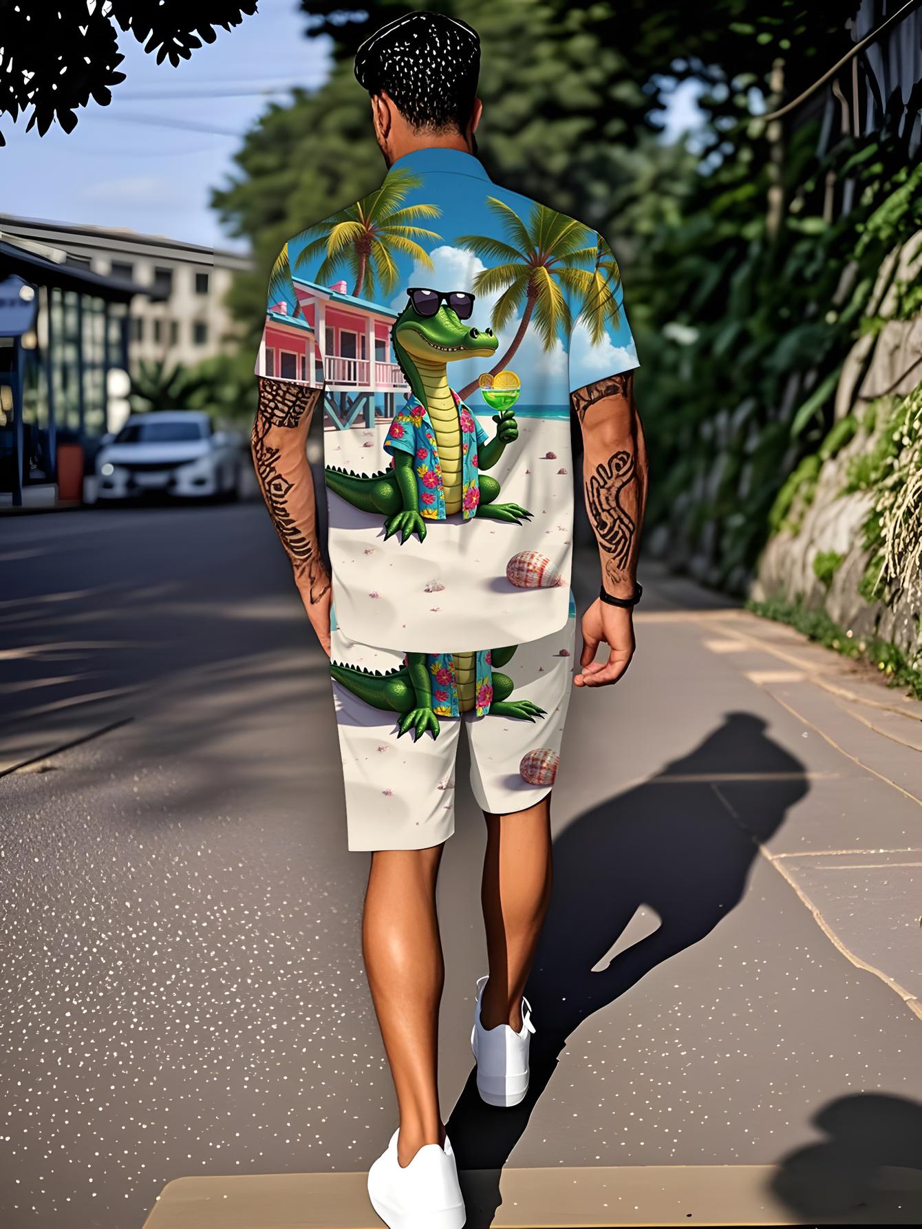 Conjuntos de Camisa para Hombr - Summer Clothing Drip reseña y precio