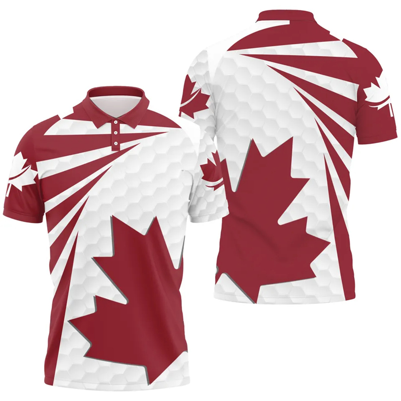 Polo con bandera de hoja de ar - Summer Clothing Canada reseña y precio