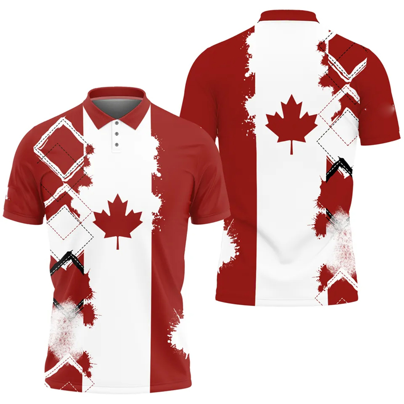 Polo con bandera de hoja de ar - Summer Clothing Canada reseña y precio