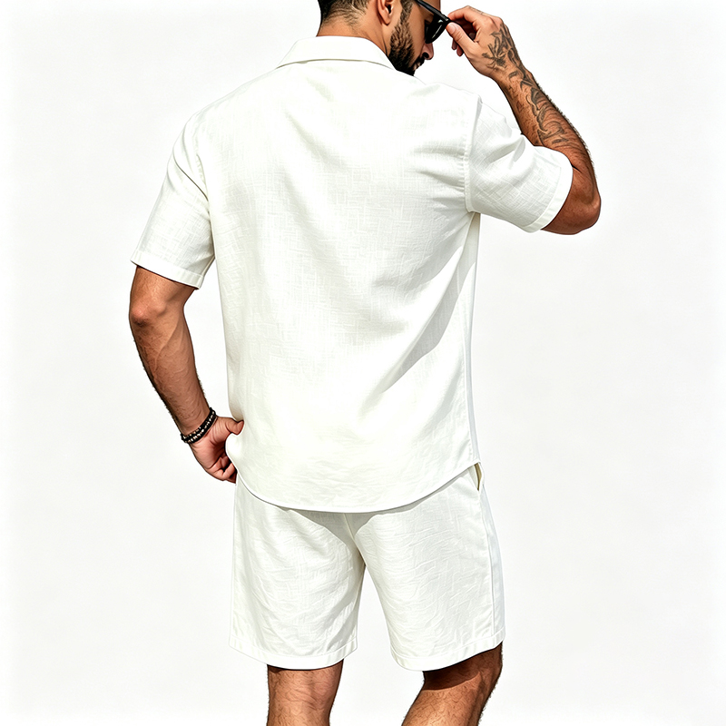 Conjunto de Dos Piezas de Lino - Summer Clothing Men reseña y precio