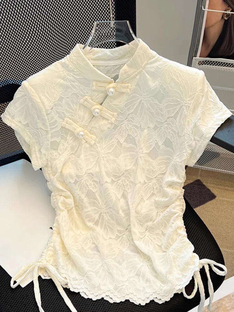 Camisas de estilo chino con cu - Summer Clothing Drawing reseña y precio