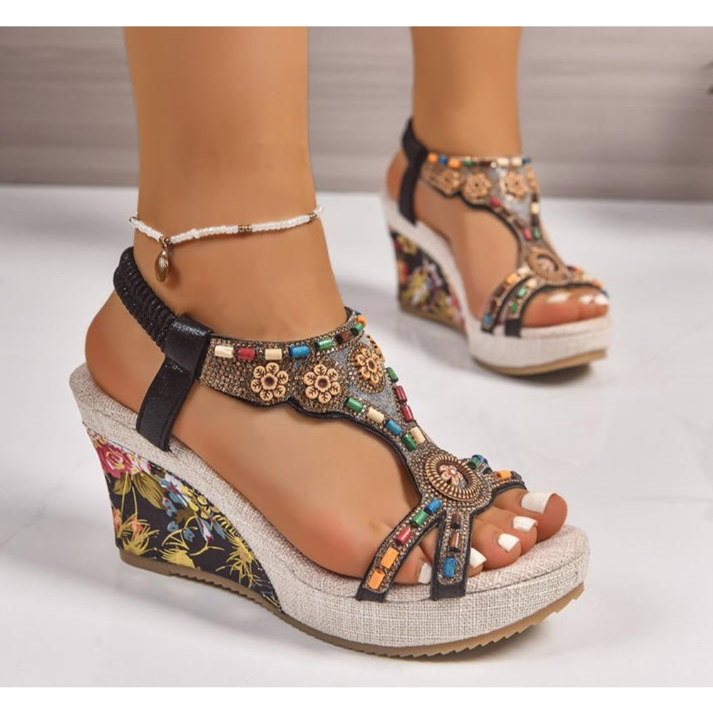 Sandalias de Plataforma con Cu - Summer Clothing Plus Size reseña y precio