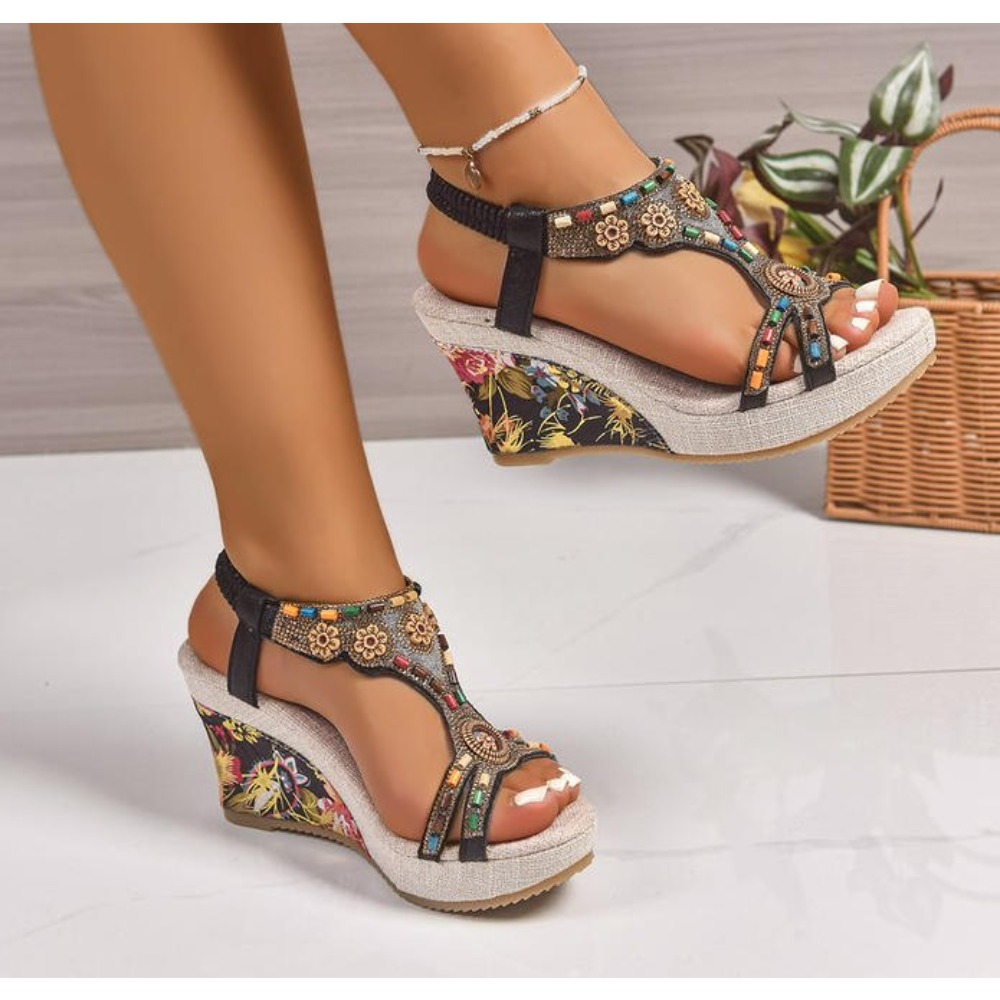 Sandalias de Plataforma con Cu - Summer Clothing Plus Size reseña y precio