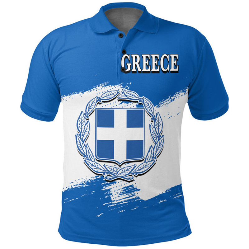 Polo con estampado 3D de mapa  - Summer Clothing For Greece reseña y precio