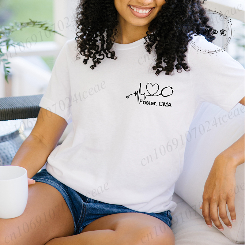 Camiseta de enfermera con nomb - Summer Clothing Names reseña y precio