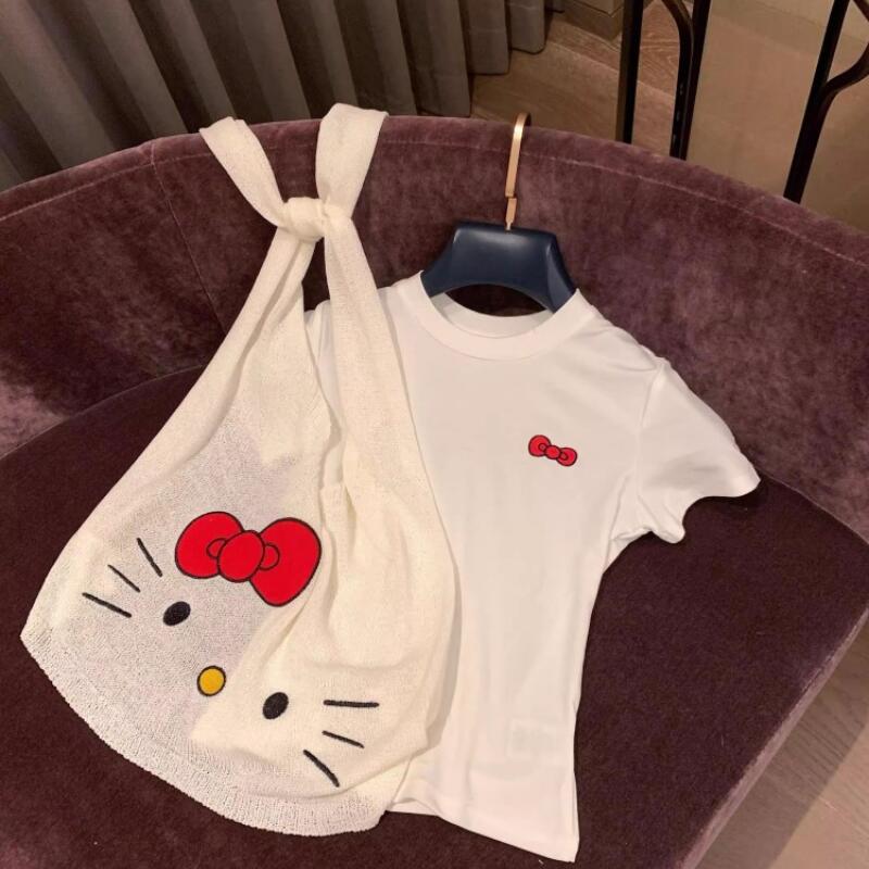 Nuevo Chal con Diseño de Hello - Summer Knit Clothing reseña y precio