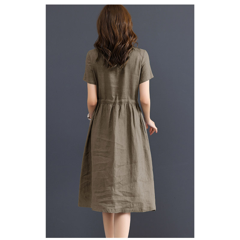 Vestido de Lino Puro para Muje - Summer Clothing Drawing reseña y precio