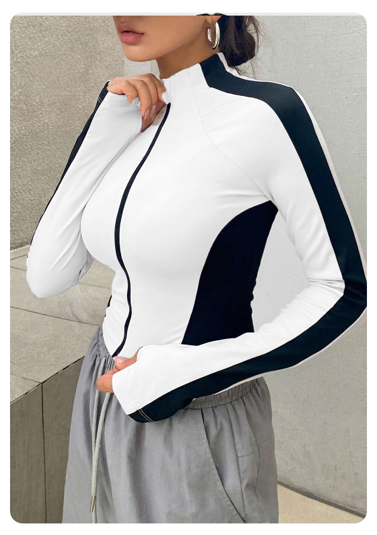 Chaqueta de yoga con cuello al - Summer Knit Clothing reseña y precio