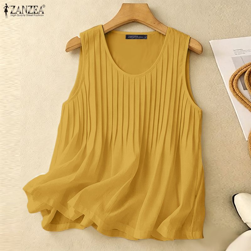 ZANZEA Camiseta sin mangas de  - Summer Clothing For A Beach reseña y precio