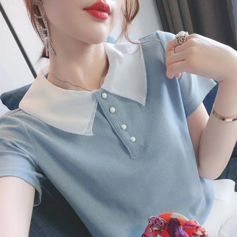 Camiseta de manga corta con cu - Quality Summer Clothing For Women reseña y precio