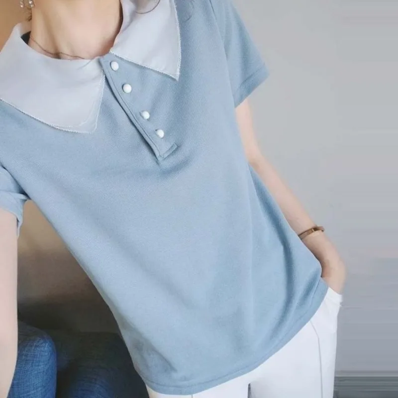 Camiseta de manga corta con cu - Quality Summer Clothing For Women reseña y precio