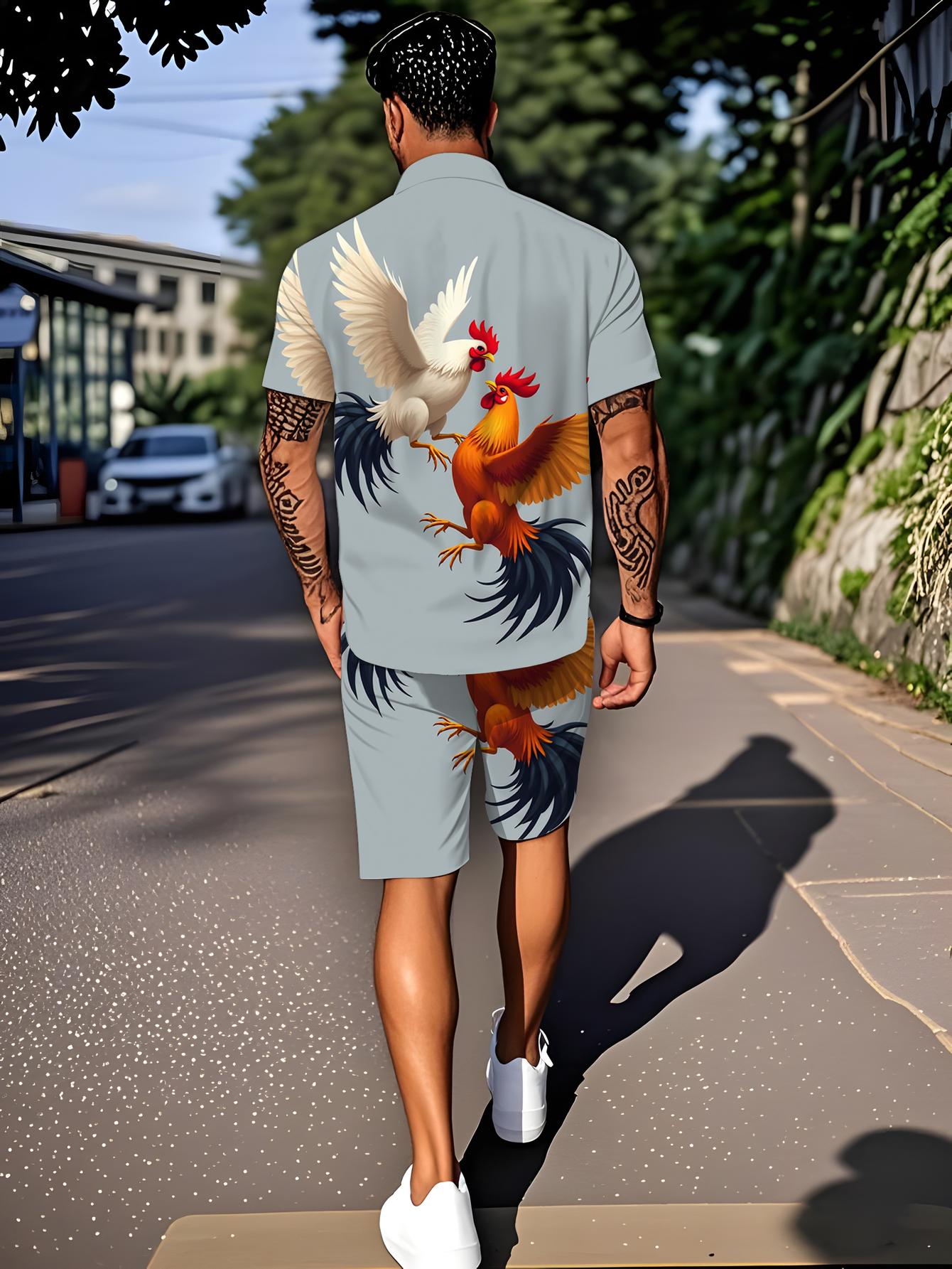 Conjuntos de Camisa para Hombr - Summer Clothing Drip reseña y precio