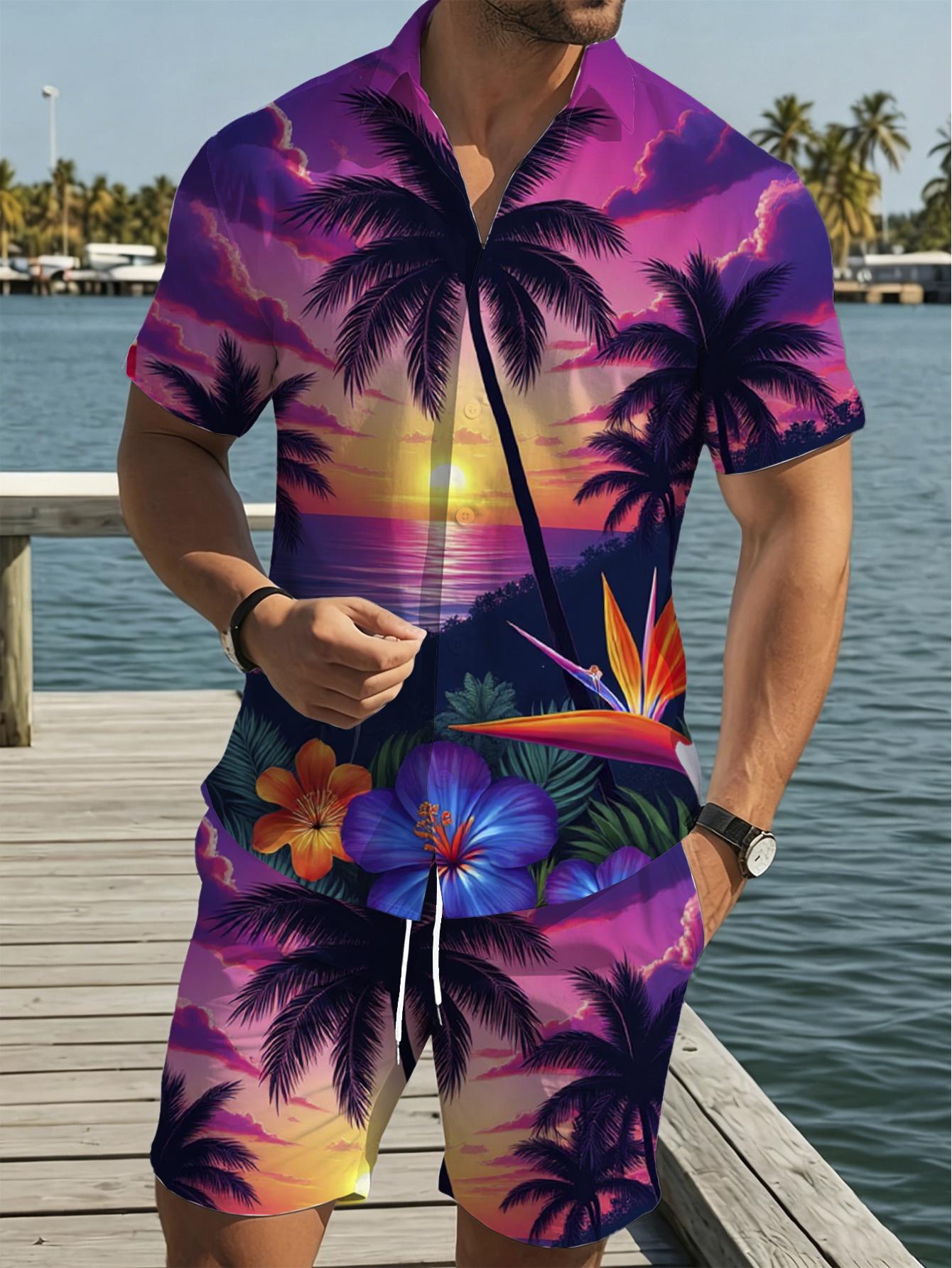 Conjuntos de Camisa para Hombr - Summer Clothing Drip reseña y precio
