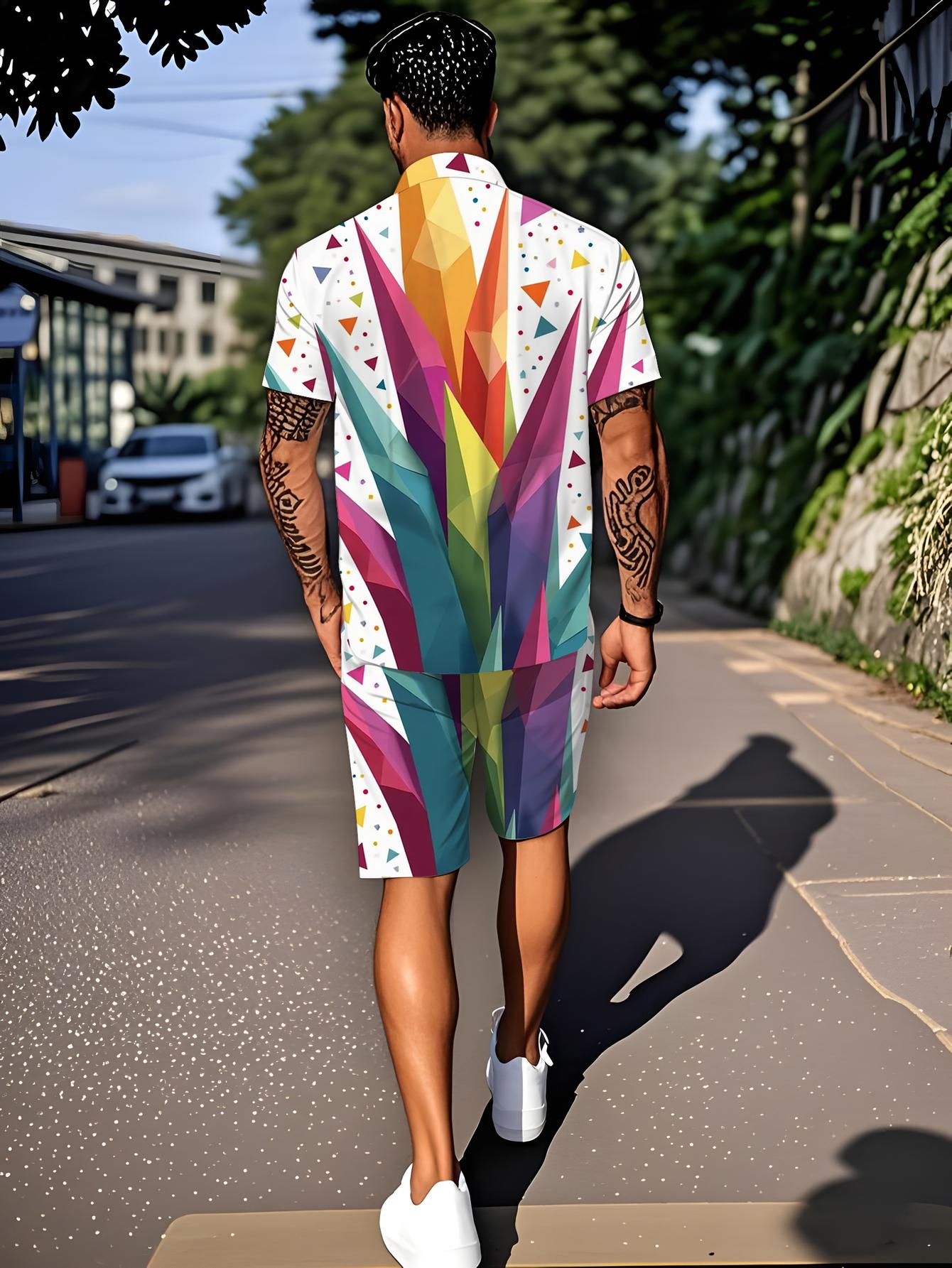 Conjuntos de Camisa para Hombr - Summer Clothing Drip reseña y precio