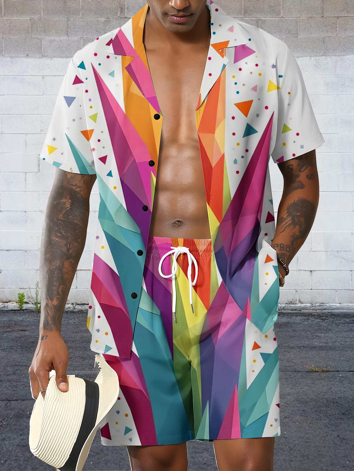 Conjuntos de Camisa para Hombr - Summer Clothing Drip reseña y precio