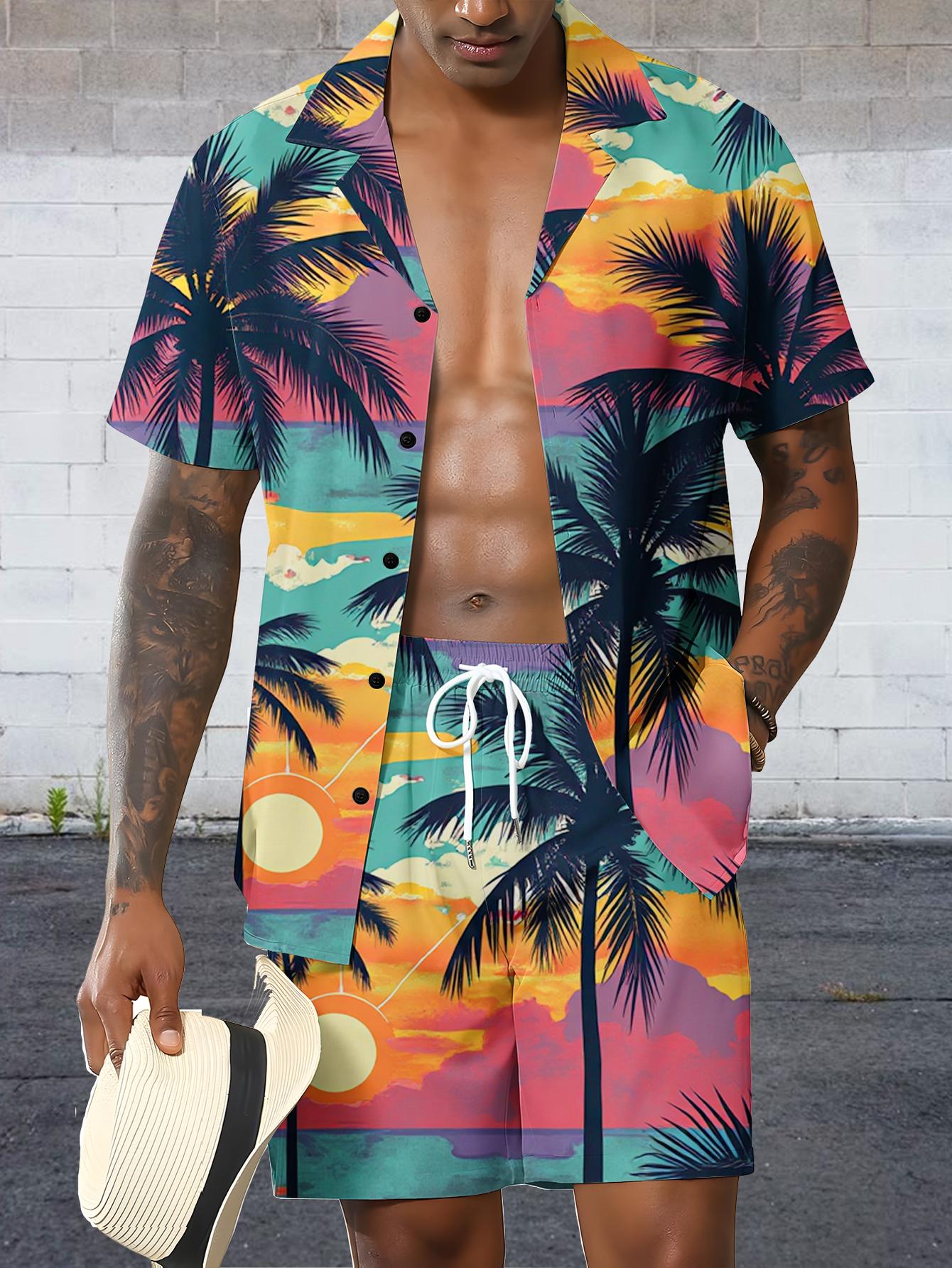 Conjuntos de Camisa para Hombr - Summer Clothing Drip reseña y precio