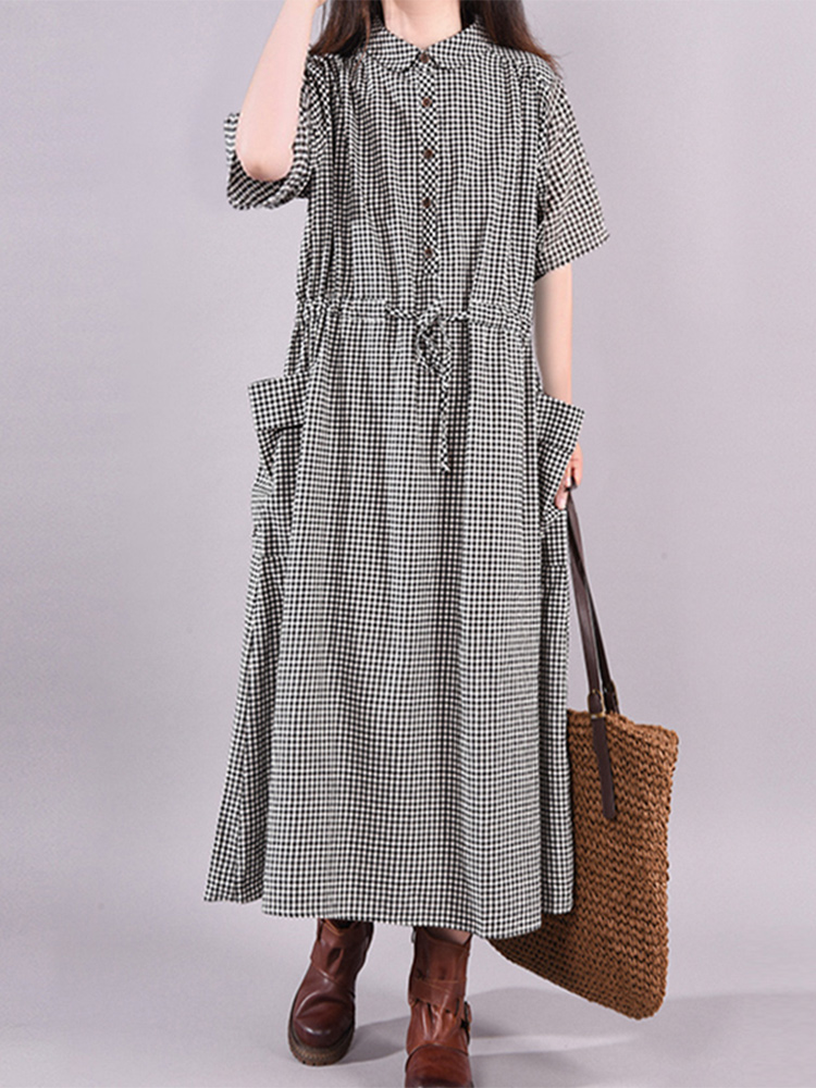 Vestido Vintage de moda a cuad - Summer Clothing Drawing reseña y precio