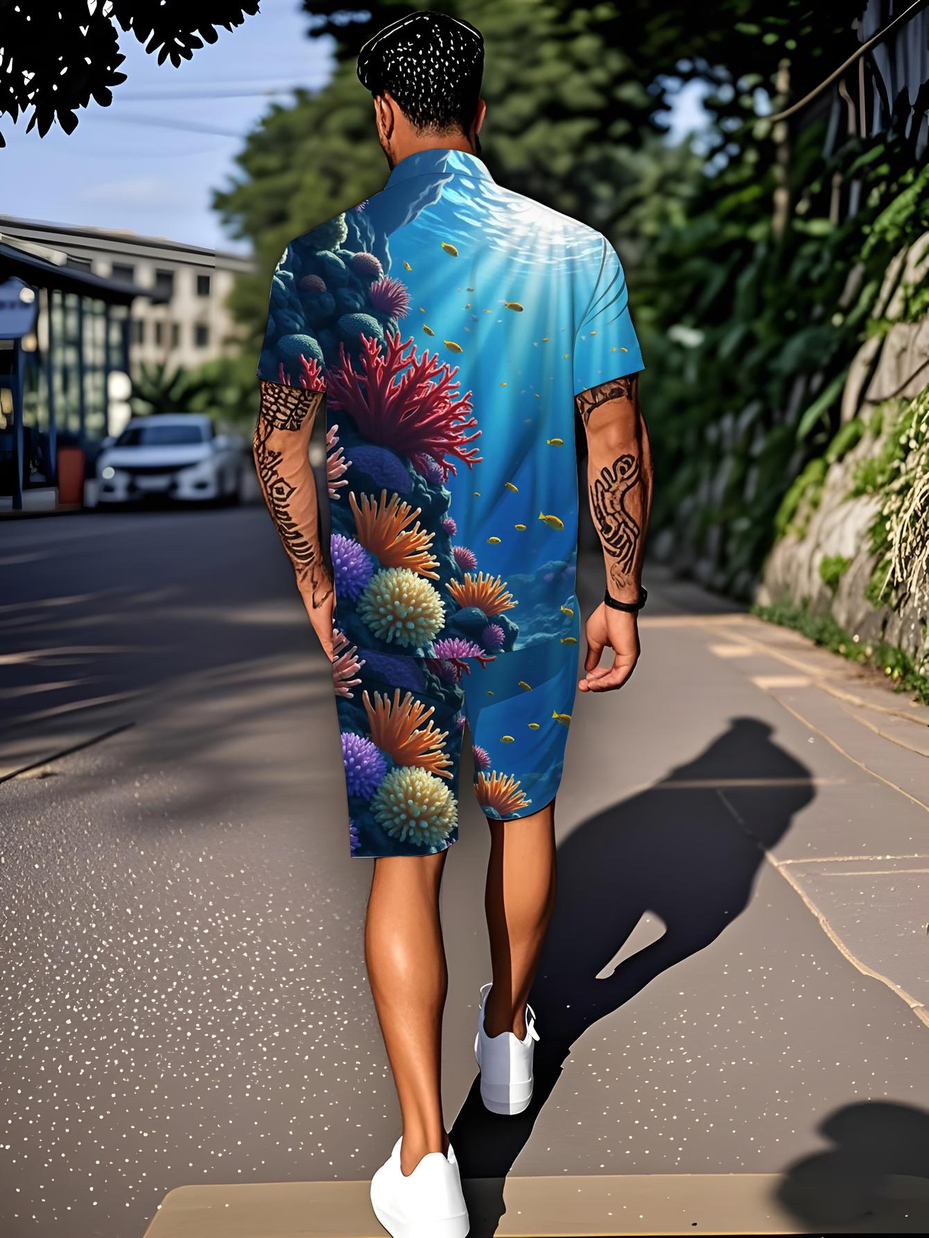 Conjuntos de Camisa para Hombr - Summer Clothing Drip reseña y precio