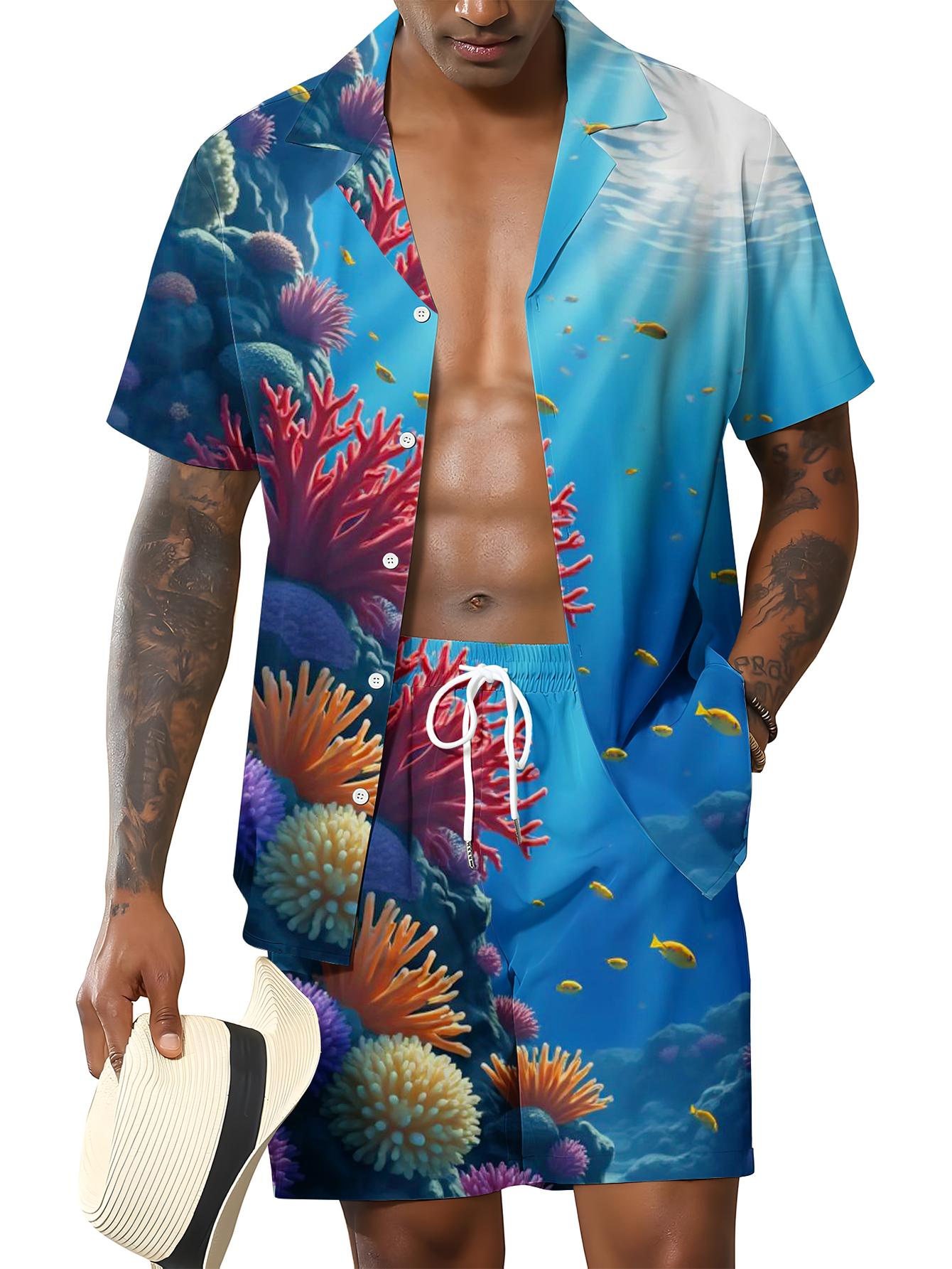 Conjuntos de Camisa para Hombr - Summer Clothing Drip reseña y precio
