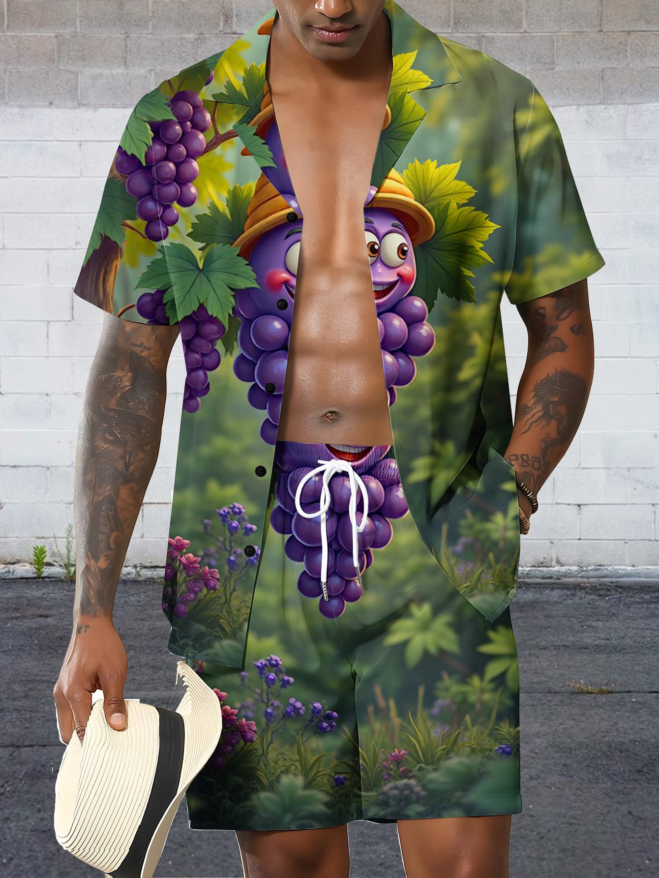 Conjuntos de Camisa para Hombr - Summer Clothing Drip reseña y precio