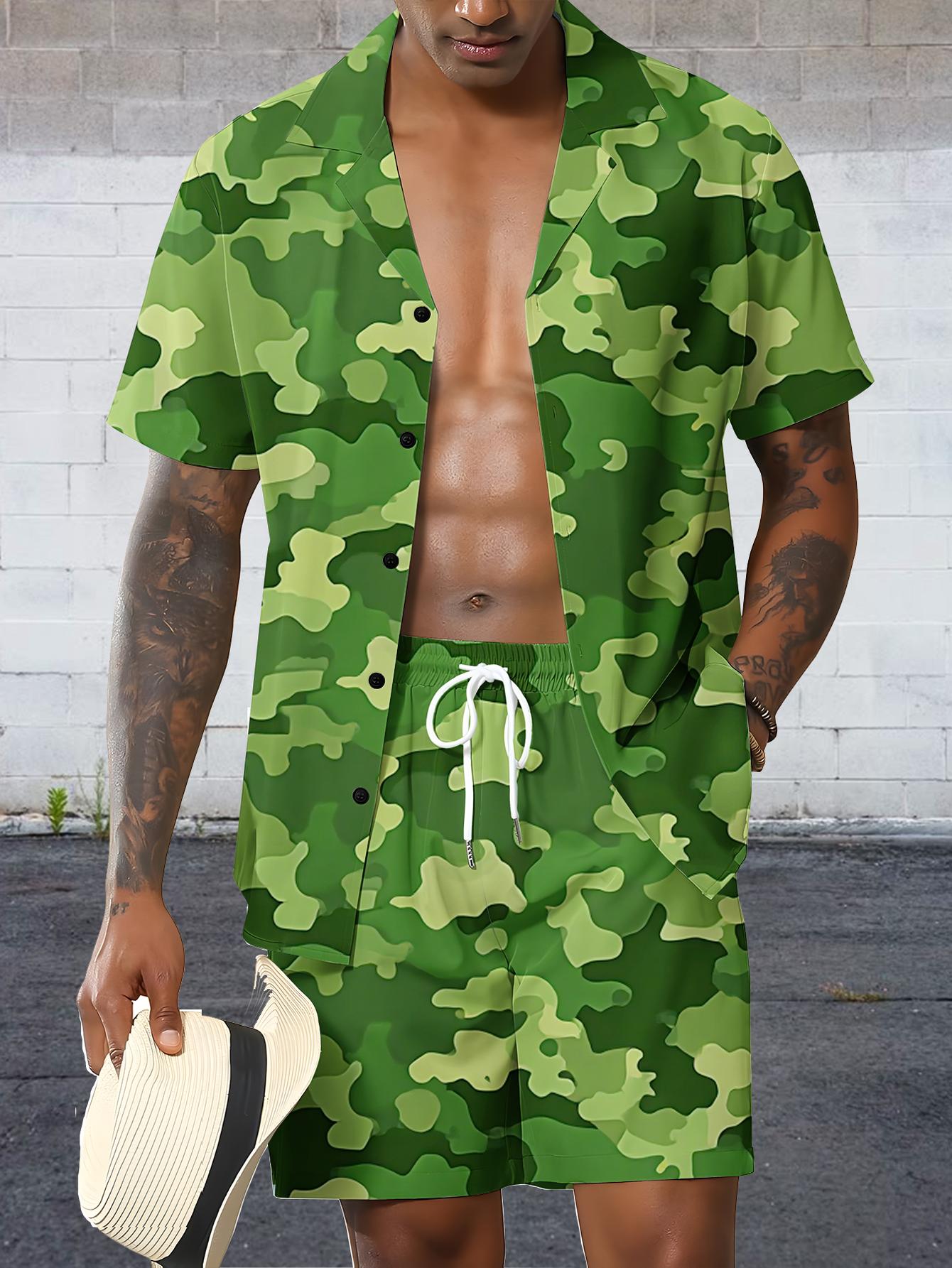 Conjuntos de Camisa para Hombr - Summer Clothing Drip reseña y precio
